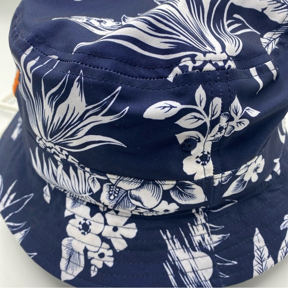 Polo Ralph Lauren Hawaiian Bear Ukulele Floral Orange Pony Bucket Hat Blue L/XL - Picture 5 of 8